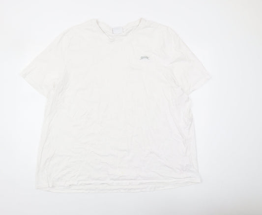 Slazenger Men's 4XL White Cotton T-Shirt