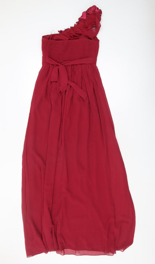 Jane Norman Women’s Red One Shoulder Long Dress