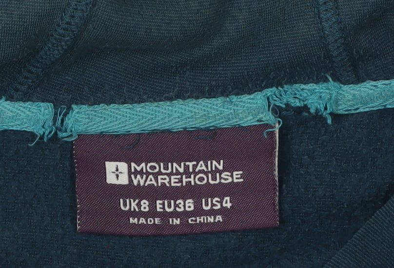 Mountain Warehouse Women's Blue Fleece Hooded Jacket - Size 8
