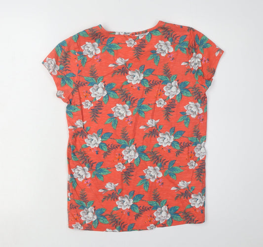 Womens UK Size 10 Laura Ashley Multicoloured 100% Cotton T-Shirt