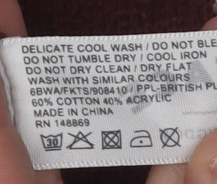 FatFace Women's Red Striped Pullover Jumper Size 14