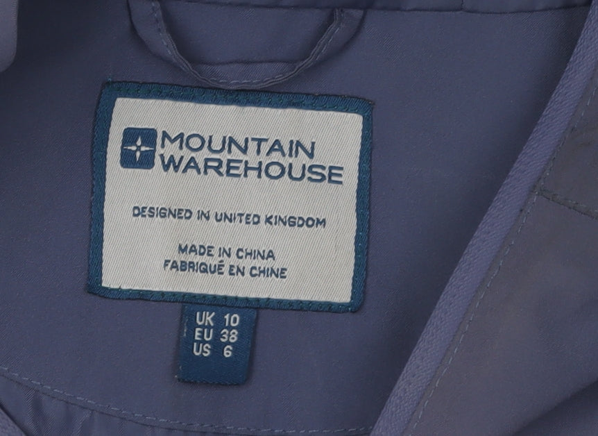 Mountain Warehouse Women's Blue Parka Jacket Size 10
