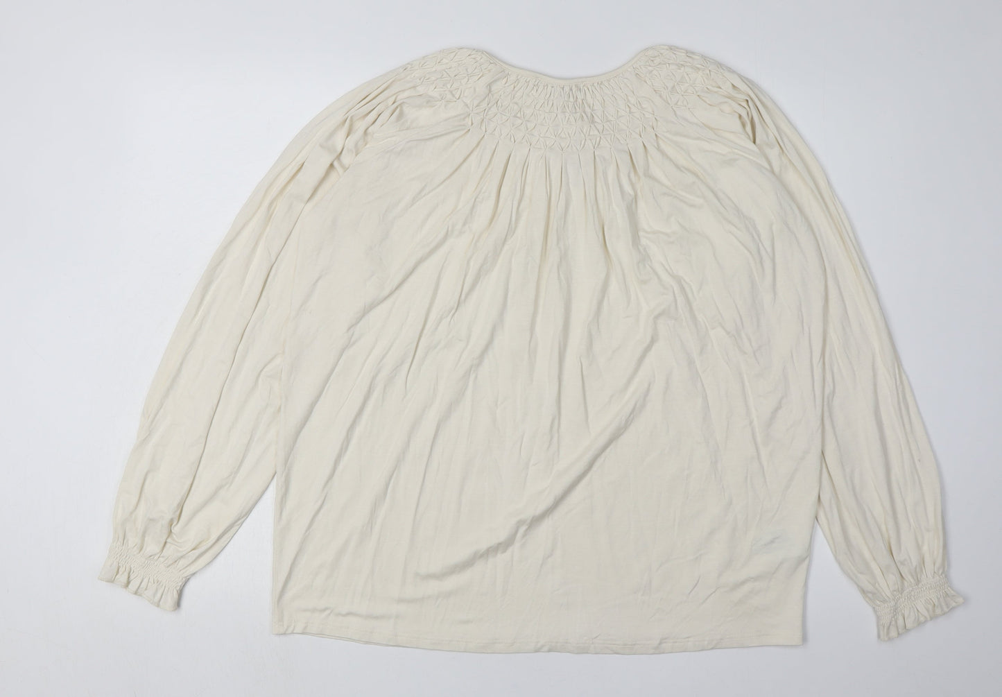 Laura Ashley Women's Ivory Tunic Blouse Size 16 - Elegant & Comfortable
