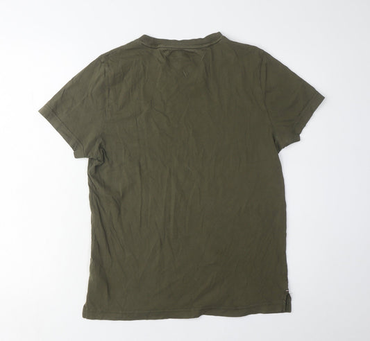 Tommy Hilfiger Men’s Green T-Shirt, Size S