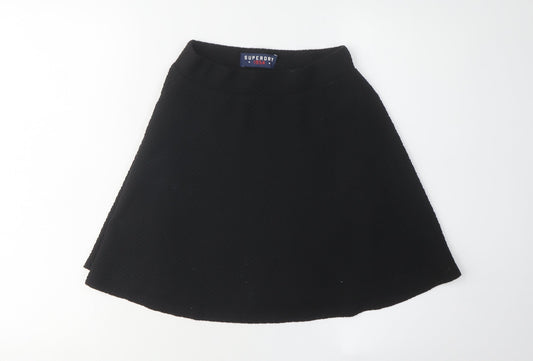 Superdry Women's Black A-Line Skirt Size 8