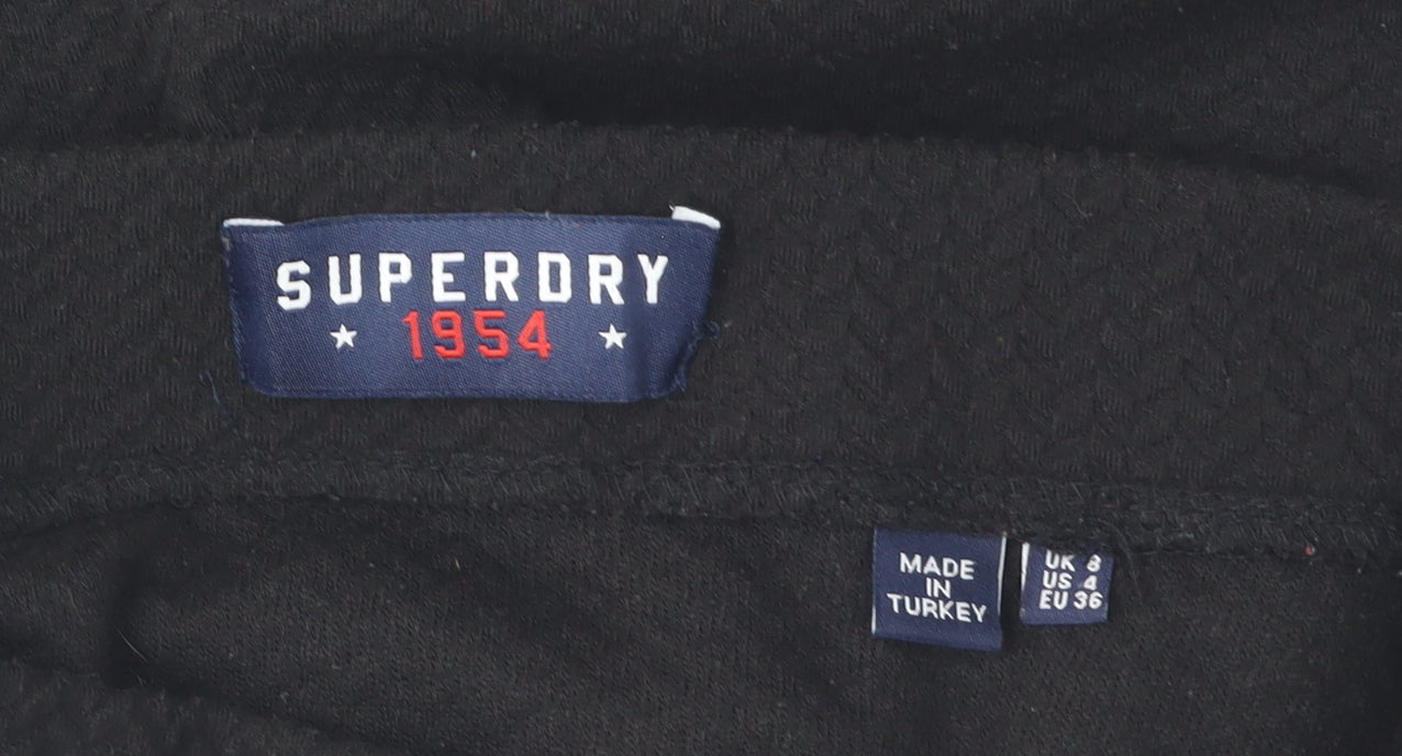 Superdry Women's Black A-Line Skirt Size 8
