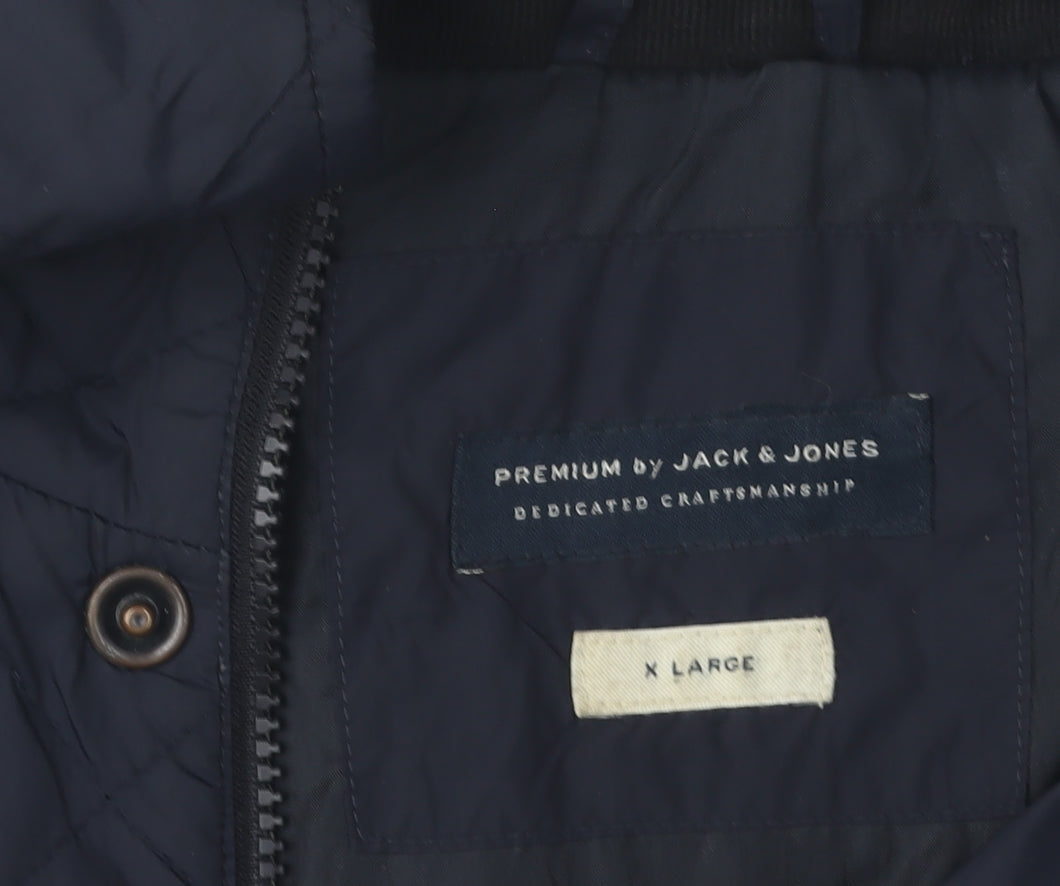Jack & Jones Men's XL Navy Quilted Jacket