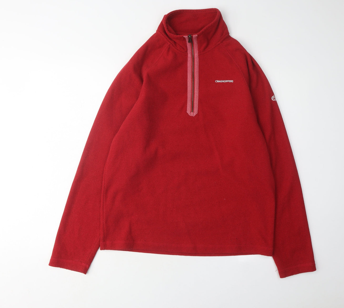 Craghoppers Men's Red 1/4 Zip Fleece Sweatshirt S