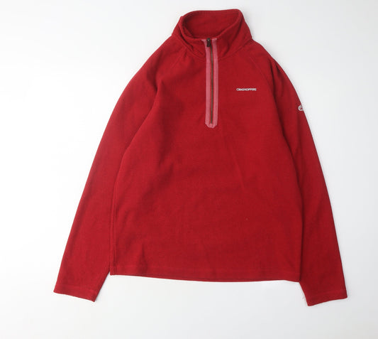 Craghoppers Men's Red 1/4 Zip Fleece Sweatshirt S
