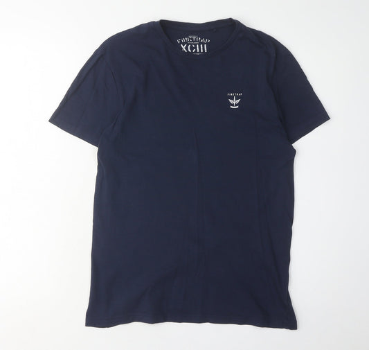 Firetrap Men's Blue Crew Neck T-Shirt, S