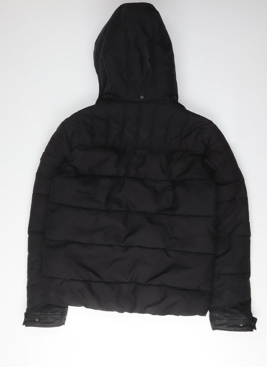 Jack & Jones Men's Black Puffer Jacket L Casual