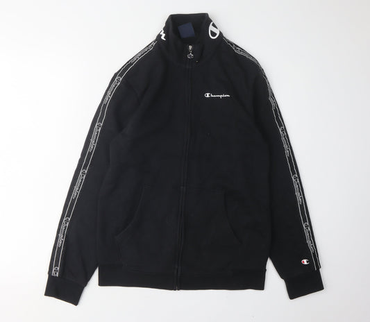 Additional front view of Champion boys’ black xl full zip sweatshirt