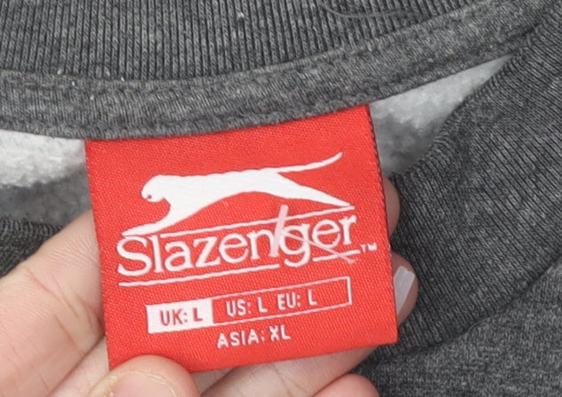 Slazenger Men's Grey Pullover Sweatshirt L