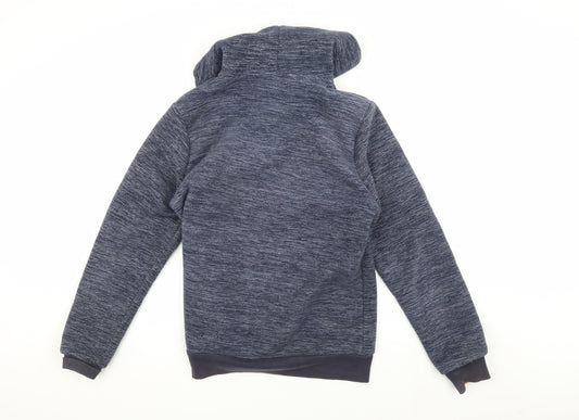 Weird Fish Women's Blue Hooded Jacket Size 16