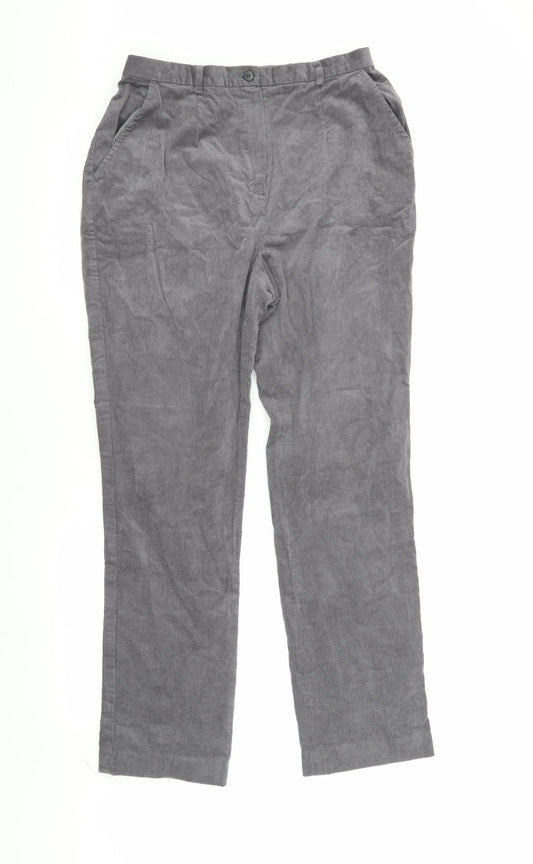 Cotswold Collections Women's Grey Corduroy Trousers Size 12