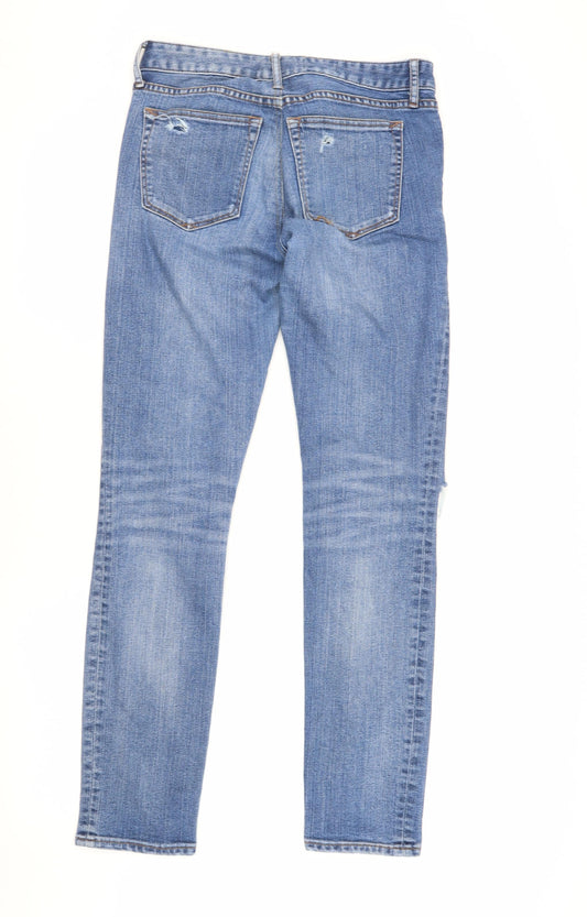 Gap Women's Blue Skinny Jeans Size 4 Distressed