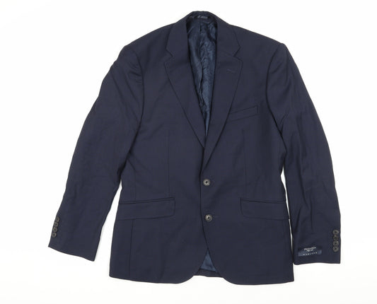 Jaeger Men's Blue Slim Fit Blazer Jacket 38