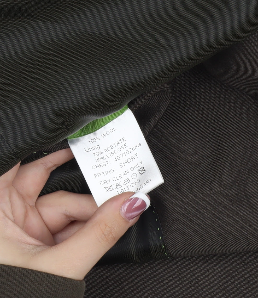 Daniel Hechter Men's Brown Wool Blazer, Size 40S