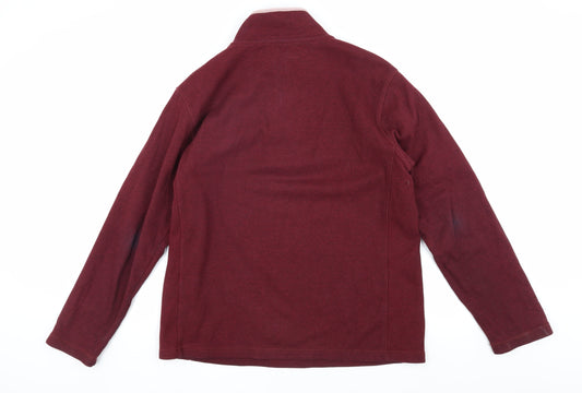 Mountain Warehouse Men's Red 1/4 Zip Fleece Sweatshirt L