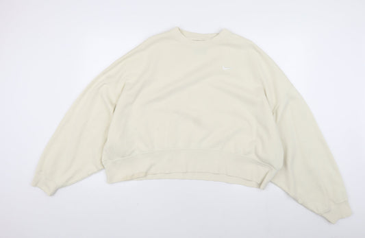 Womens UK L Regular Nike Ivory Pullover Sweatshirt
