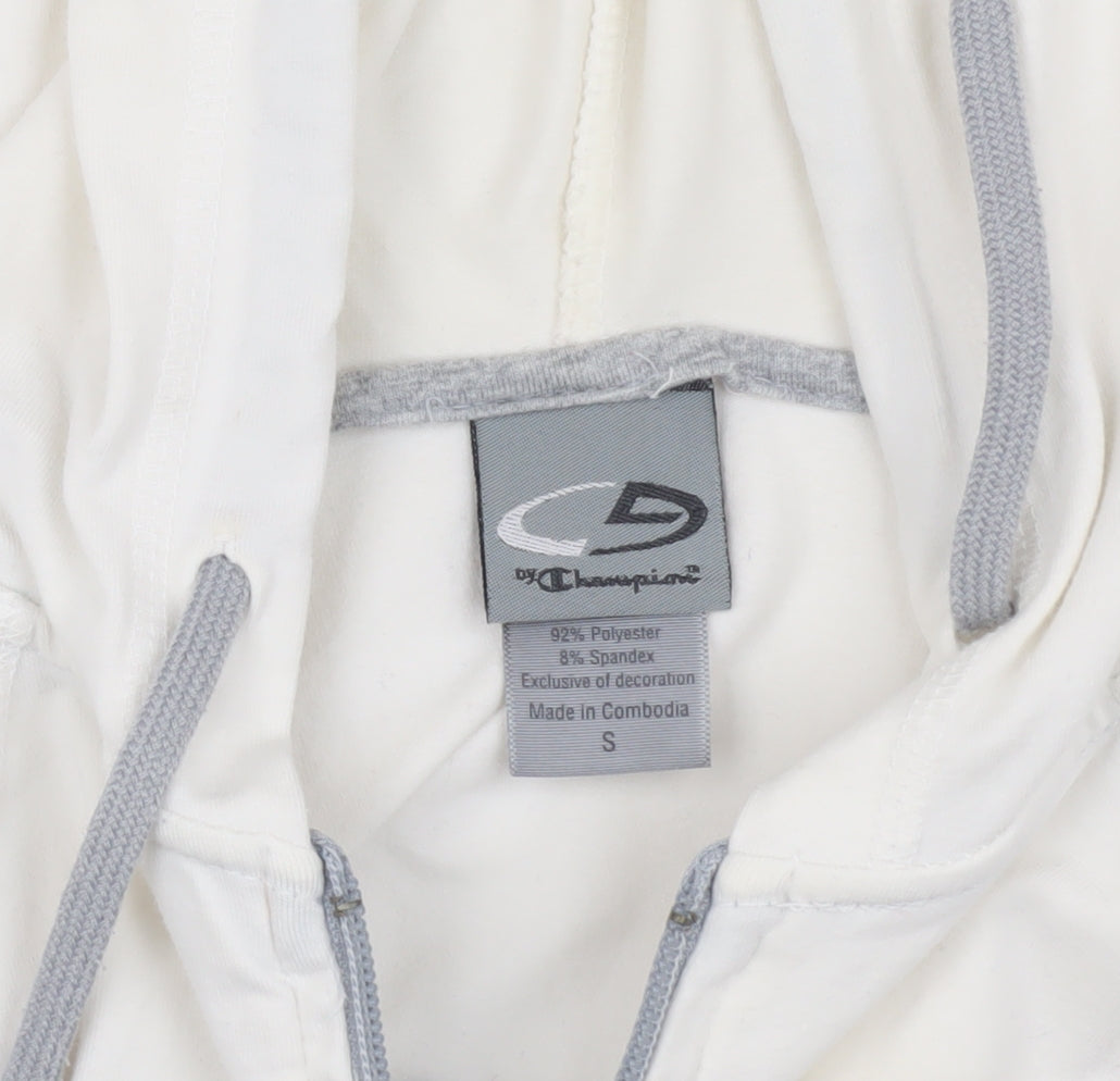 Champion Women's White Basic Jacket, Size S, Hooded