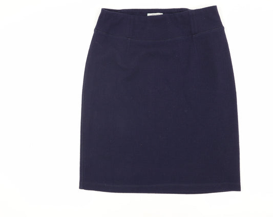 White Stuff Women's Blue Straight Pencil Skirt Size 12