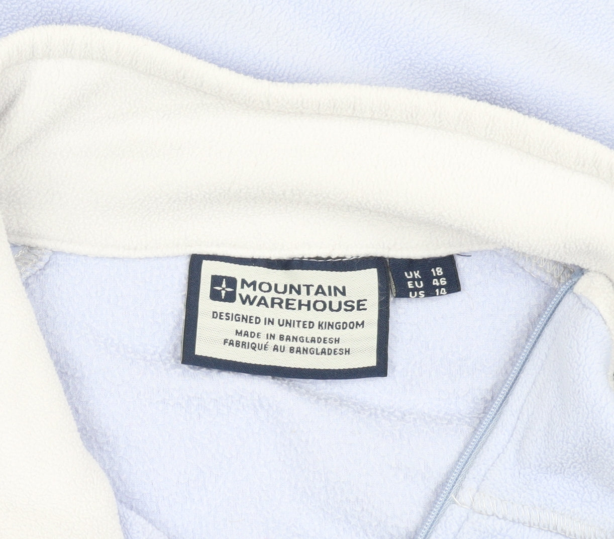 Mountain Warehouse Women’s Blue Fleece Sweatshirt Size 18