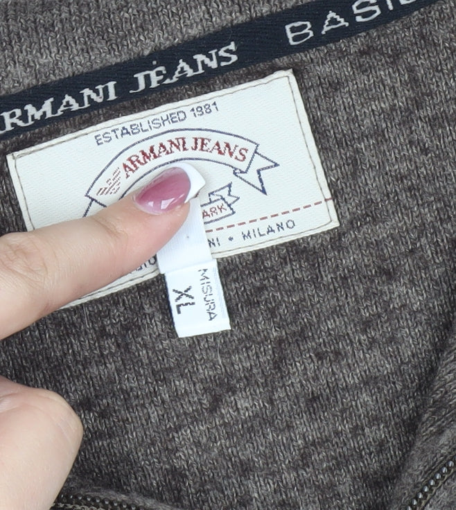 Armani Jeans Men's Brown XL Knit Sweatshirt