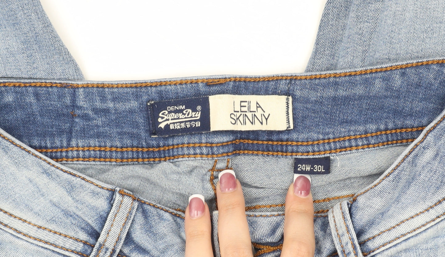 Superdry Women's Blue Skinny Jeans Size 6