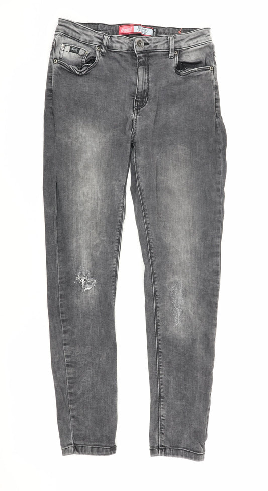 Superdry Women's Grey Skinny Jeans Size L