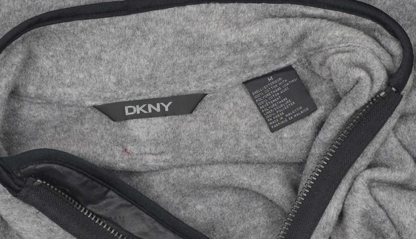 DKNY Men's Grey Fleece Basic Jacket M
