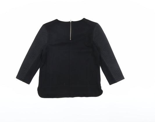 Laura Ashley Women's Black Quilted Blouse UK 12