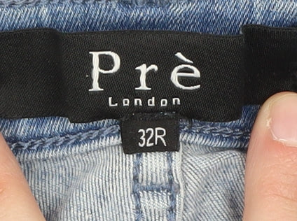Prè London Women's Blue Distressed Skinny Jeans Size 32
