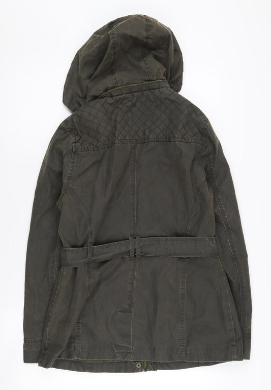 Marks and Spencer Women's Green Hooded Parka Jacket Size 10