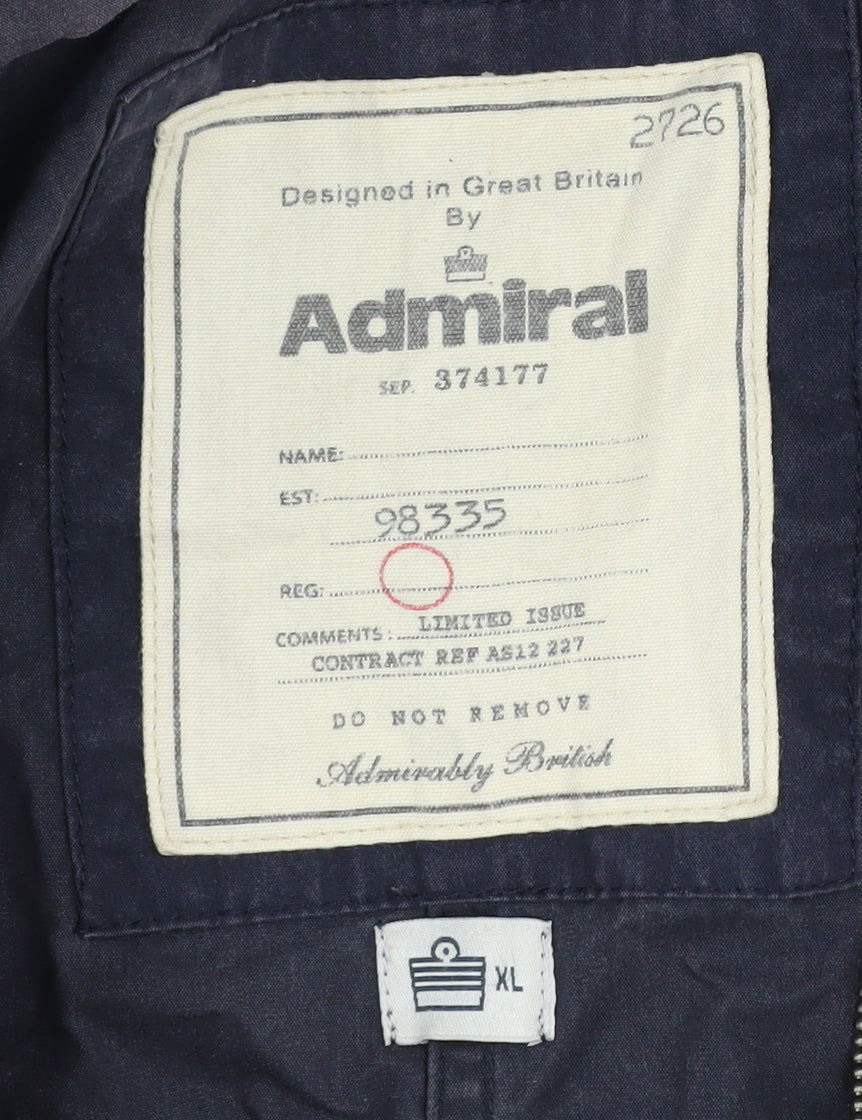 Admiral Unisex Blue Parka Coat XL