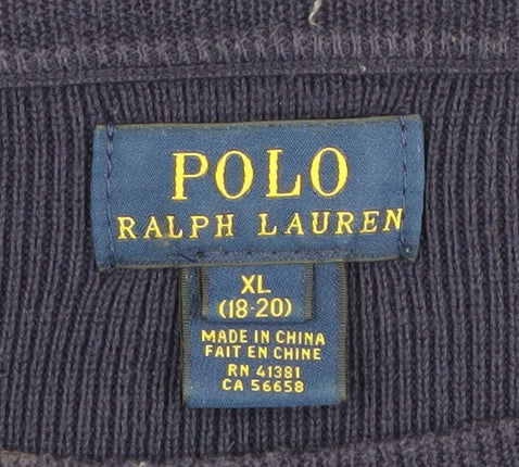 Polo Ralph Lauren Men's XL Blue Striped Pullover Jumper