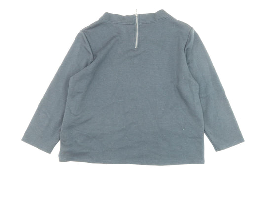 Womens UK Size 16 thought Grey Cotton Blend Blouse