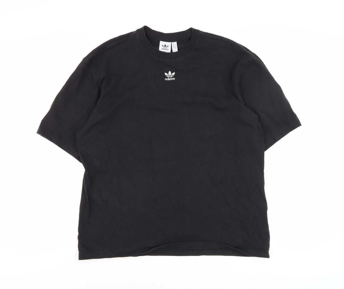 Adidas Men's Black Cotton T-Shirt Size S with Logo