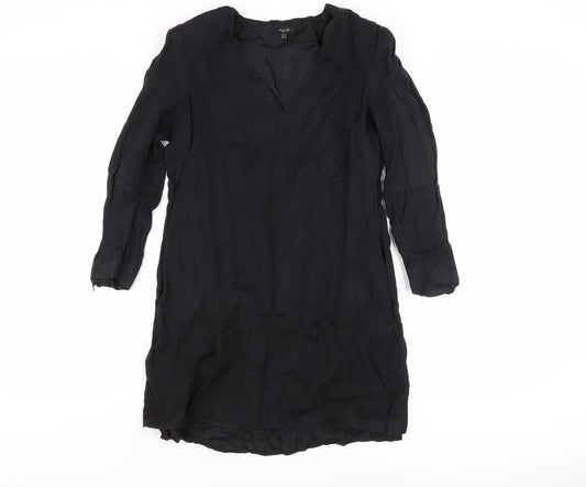 Massimo Dutti Women's Black Long Sleeve Dress Size 14