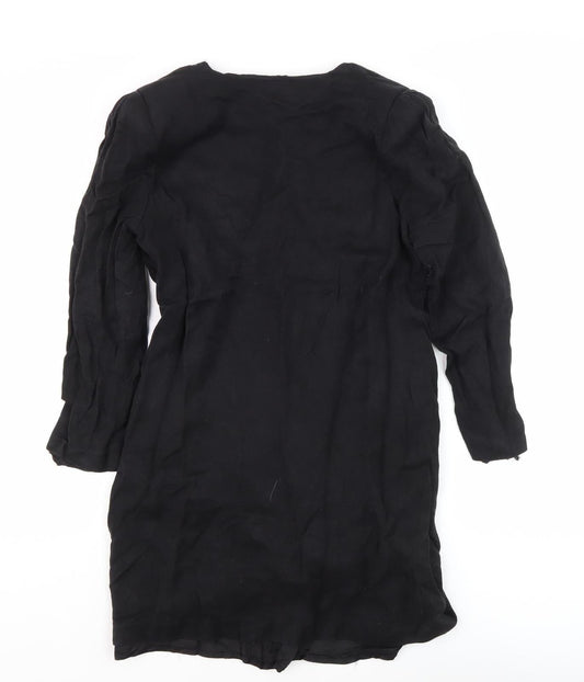 Massimo Dutti Women's Black Long Sleeve Dress Size 14