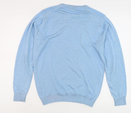 Lacoste Men's Blue Cotton Pullover Jumper, Size 2