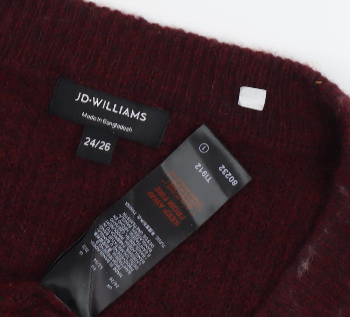 JD Williams Women's Red V-Neck Jumper Size 24/26