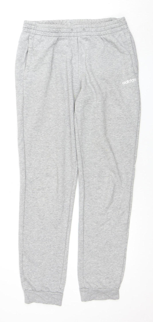 Adidas Men's Grey Joggers, M, Regular Fit, Activewear