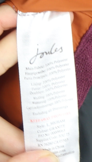 Joules Women’s Puffer Gilet Grey/Orange UK 12