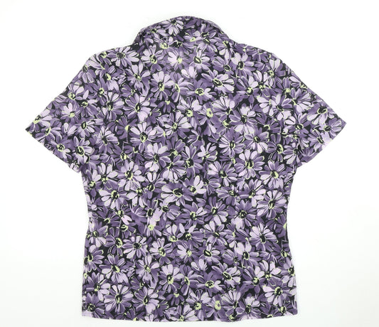 Womens UK Size 10 Alexon Purple Polyester Blouse