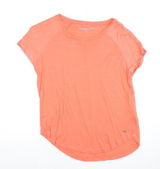 Tommy Hilfiger Women's Orange T-Shirt Size S
