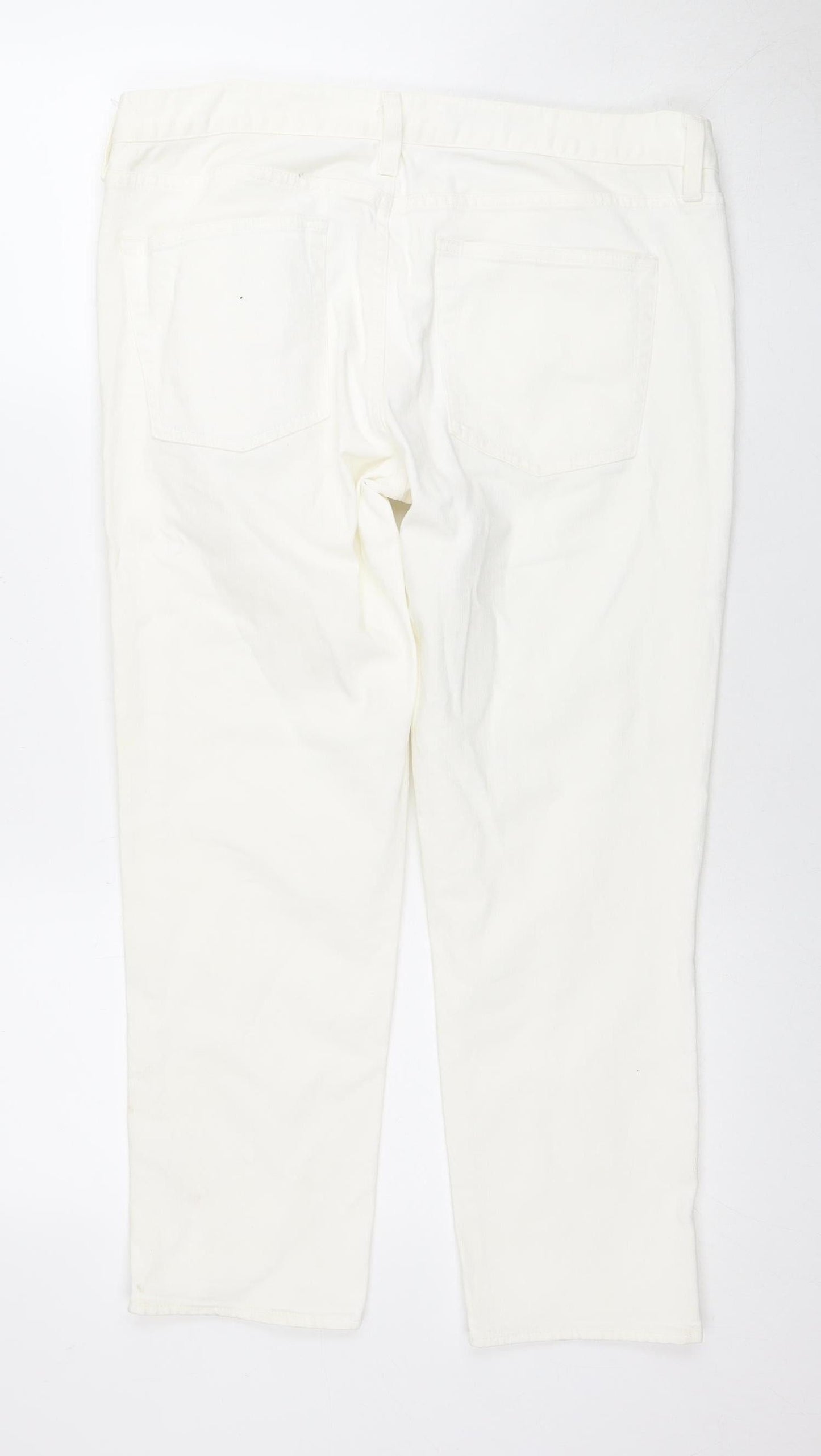 J.Crew Women's White Cropped Jeans UK 4