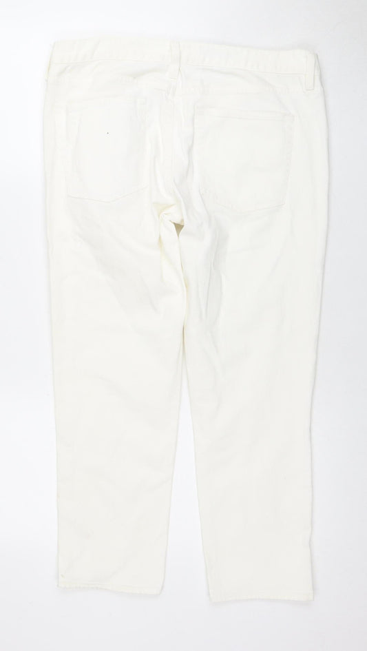 J.Crew Women's White Cropped Jeans UK 4