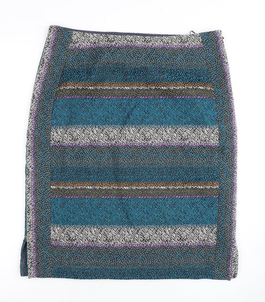 White Stuff Women's Multicoloured Pencil Skirt Size 12