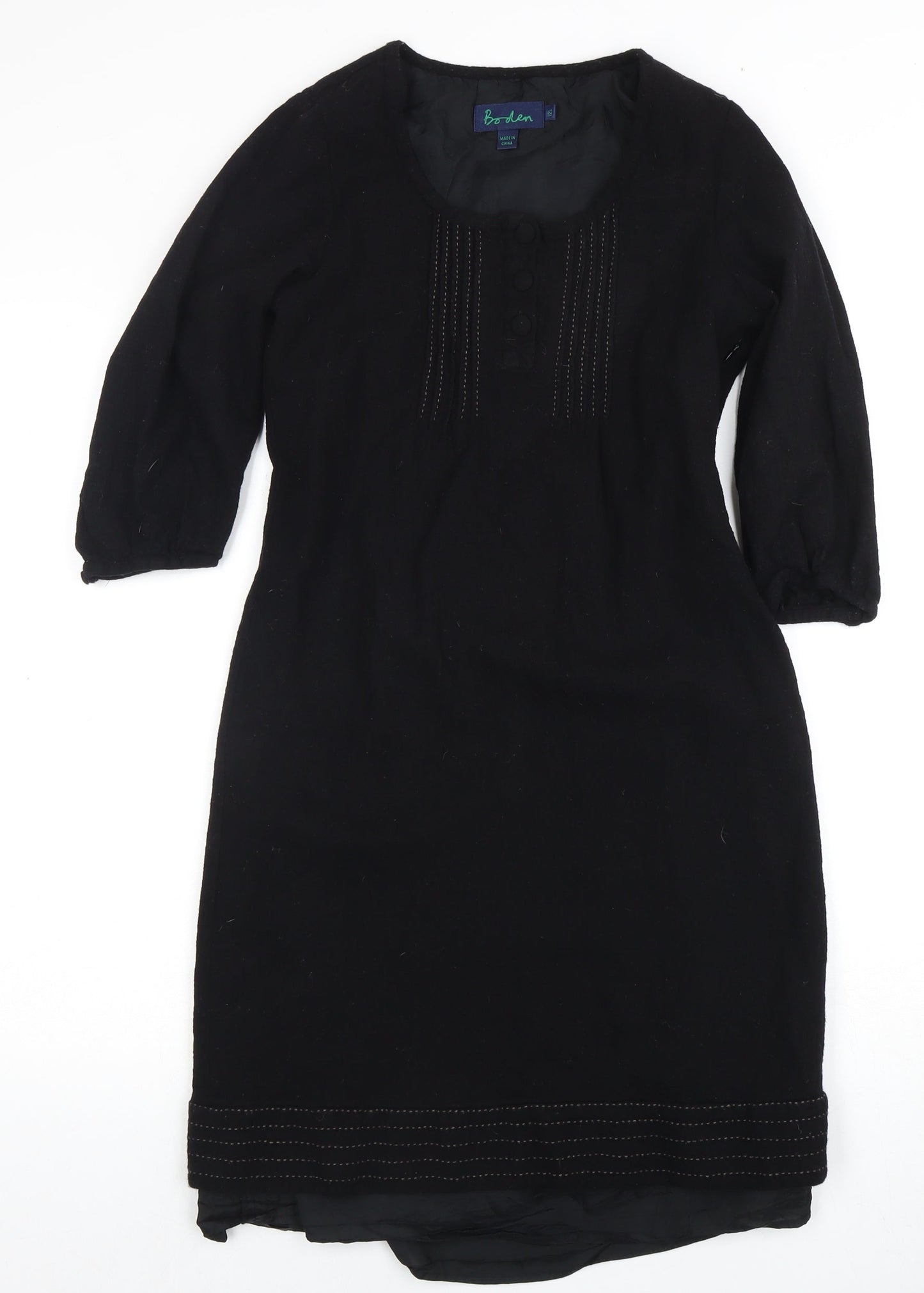 Boden Women's Black Wool Sheath Dress Size 12